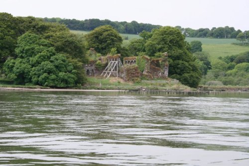 14 Molana Abbey W originally island NB sprat weir Raymond le Gros buried here Molana Abbey