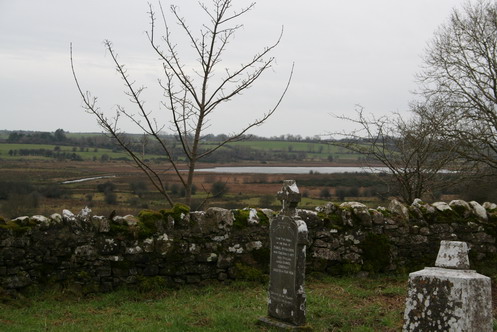 from-aughrim-old-graveyard-channel-leaving-lough-laure-5r Lough Laure from the old graveyard at Aughrim