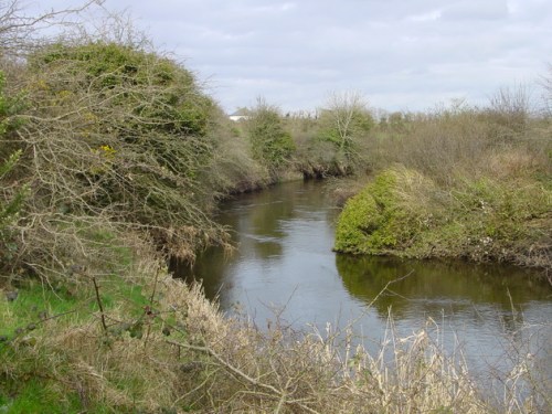 The river below the quay site, heading for Riverstown