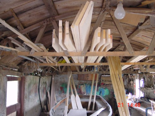 jjq-oars-01 Inside the shed