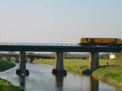Railway and road bridges seen from the canal bridge (aqueduct)
