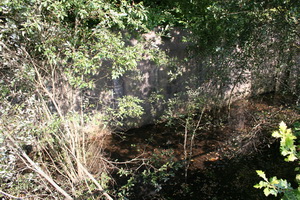 Looking down into the lock 1