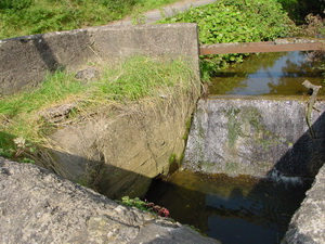 Water flows through it