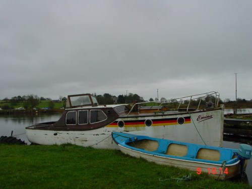 boats-emina_resize1 Emina afloat at Portumna on Lough Derg