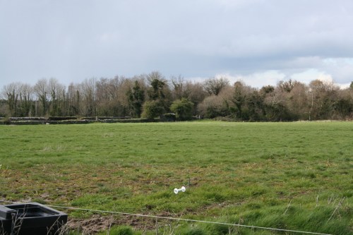 The far wall of the field