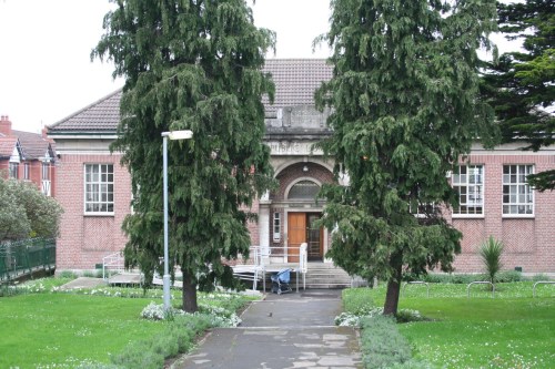 Looking north at the Library in the Canal