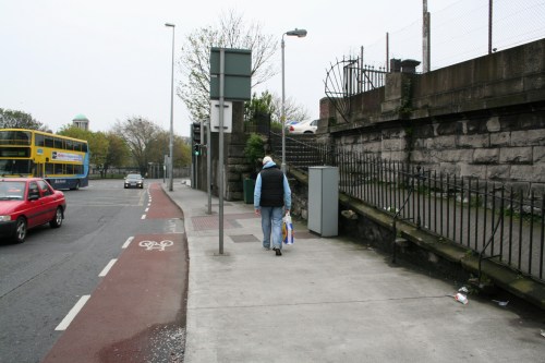 The ramp and steps back up