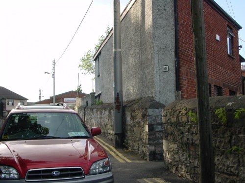 Landmark for pedestrian exit to Western Way