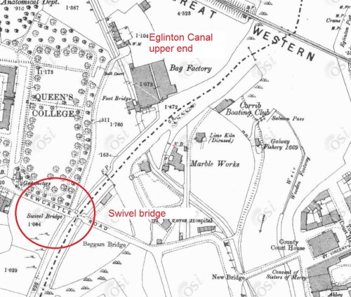 The upper end of the canal