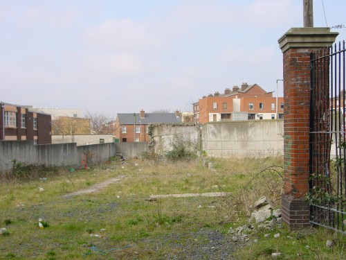 Looking west across the line of the canal