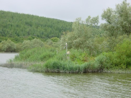 Nav mark on downstream tip of Fiddown Island 01_resize Navigation mark on the downstream end of Fiddown Island