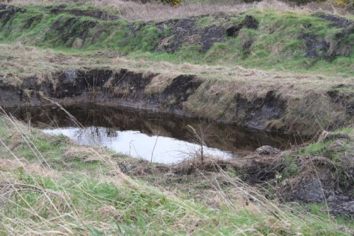 The canal-like object is skirting the lagoons, not connected to them