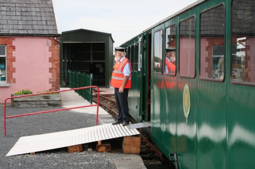 All aboard_resize Jackie Whelan (who paid for the Slieve Callan restoration) checks for late-comers