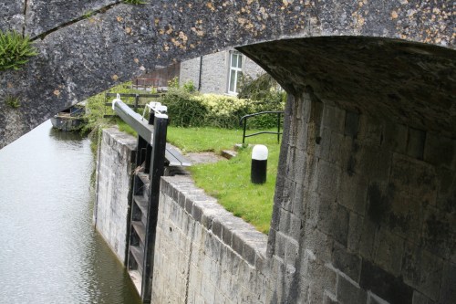 The lock-operation area on the opposite side