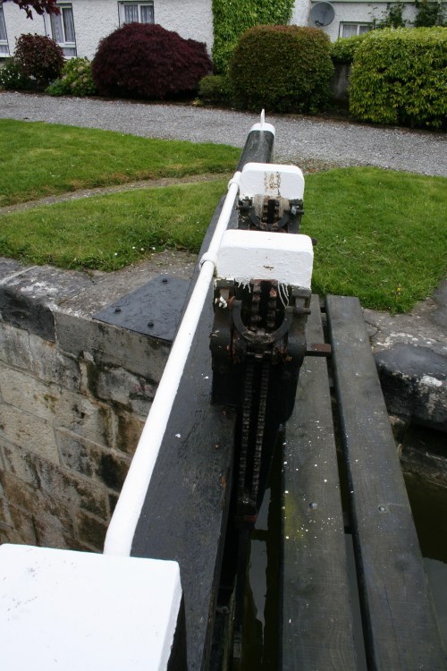 Close-up of the gate-racks