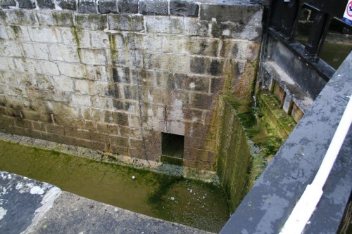 Where the land-rack sluice enters the lock