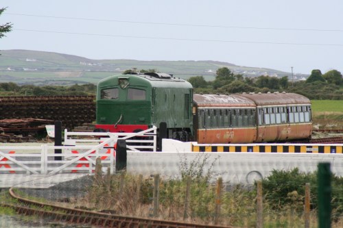 Diesel and carriages_resize Main-line diesel on the far side of the main road