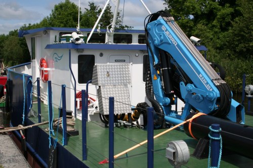 Inis Cealtra at Portumna 11_resize The workshop is lower than the wheelhouse to allow a view over its roof
