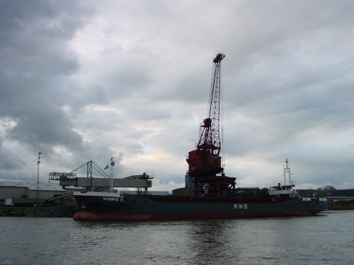 ship loading on western side new ross_resize A ship loading on the west bank