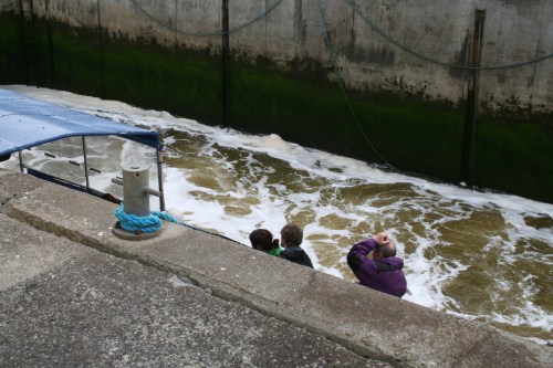 Passengers looking interested ... or worried?