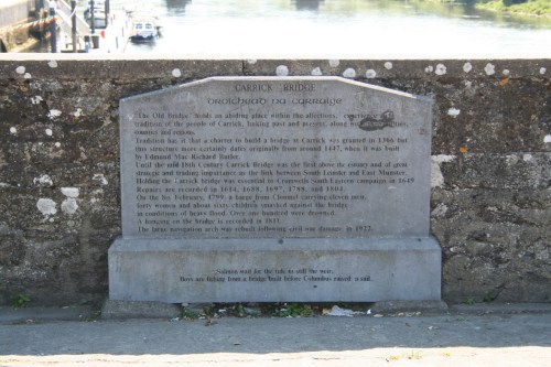 The plaque in Carrick bridge (2009)