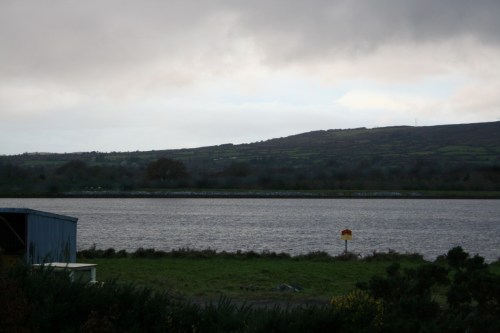 The flooded area above Parteen Villa Weir