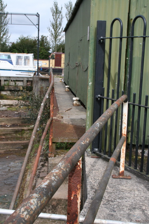 Looking along the walkway