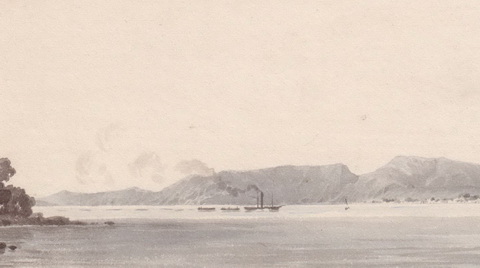 Steamer passing Parkers Point_resize