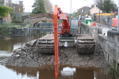 The floating excavator
