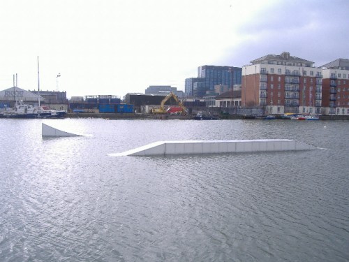 looking south from hanover quay at ramps.