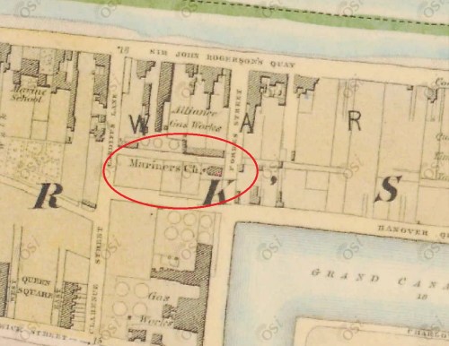 The Mariners' Church, Forbes Street, Dublin (OSI ~1838)