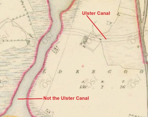 Saunderson's Sheugh -v- the Ulster Canal (OSI ~1840)