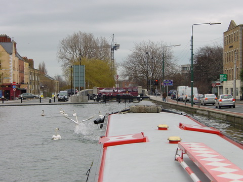 Low wall on the right