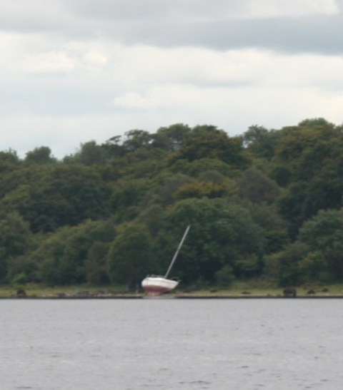 Copy of Boat ashore between Blackbrink and Galey bays